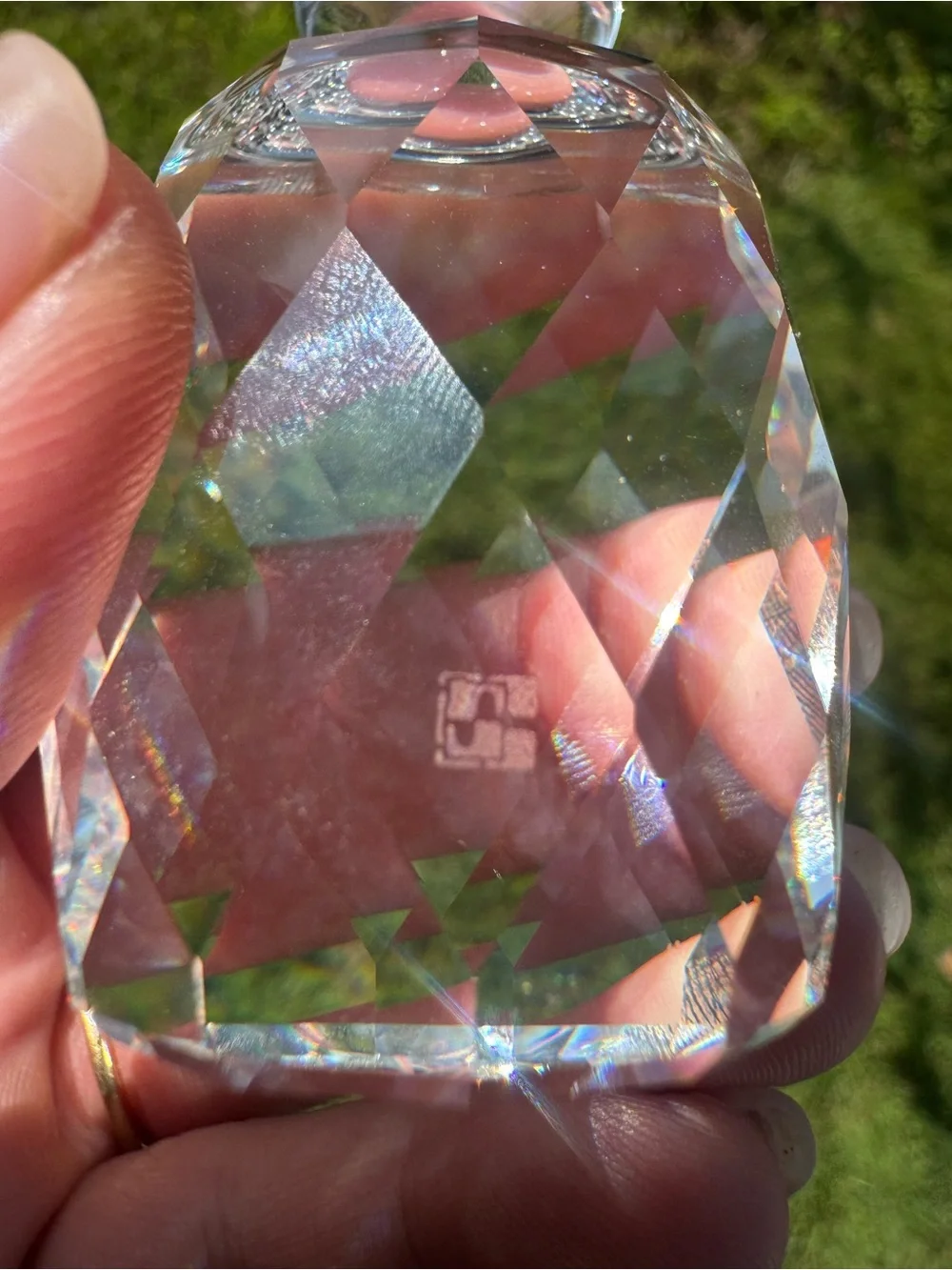 Vintage 1970 Swarovski Faceted Clear Crystal 2.5